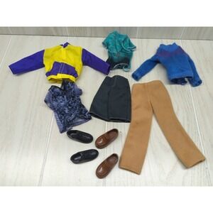 Mattel Barbie's Ken doll clothes random lot shoes sweater t shirts windbreaker +